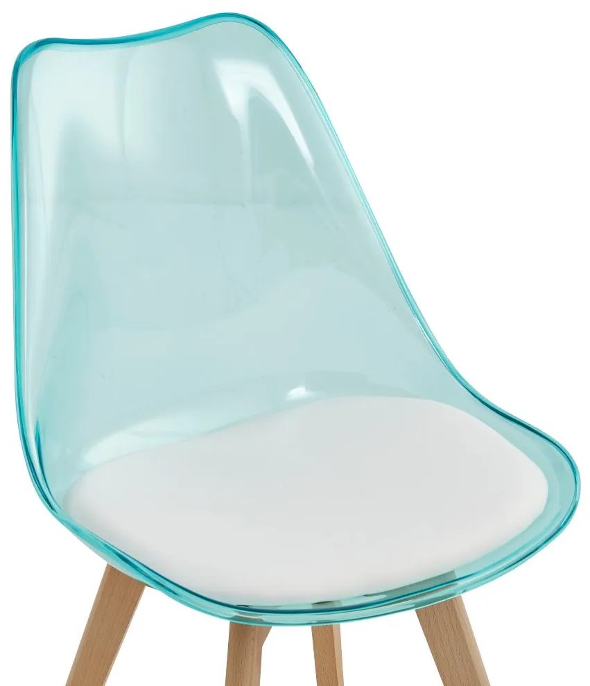Scaun sufragerie Bralla 2 (transparent + verde + fag + alb) . 1116243