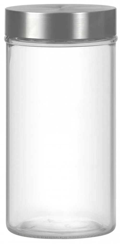 Borcan depozitare cu capac inox 1.3L, rotund, Milos