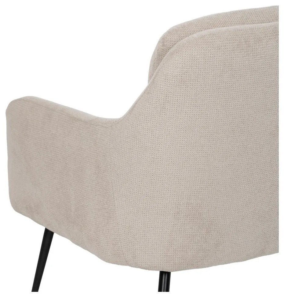 Fotoliu bej cu tapițerie din chenille Classic – Ixia