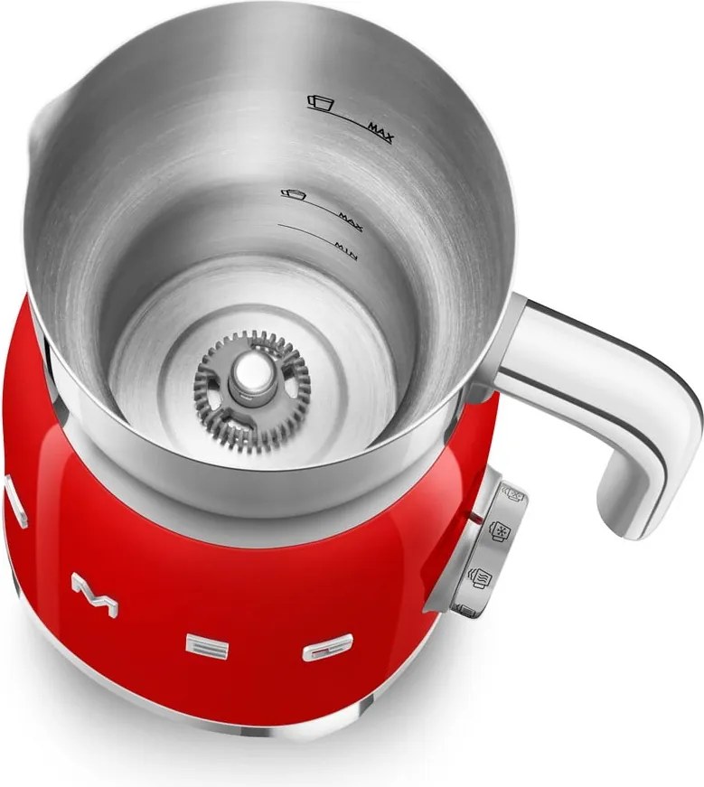 Aparat electric pentru spumă de lapte roșu Retro Style – SMEG