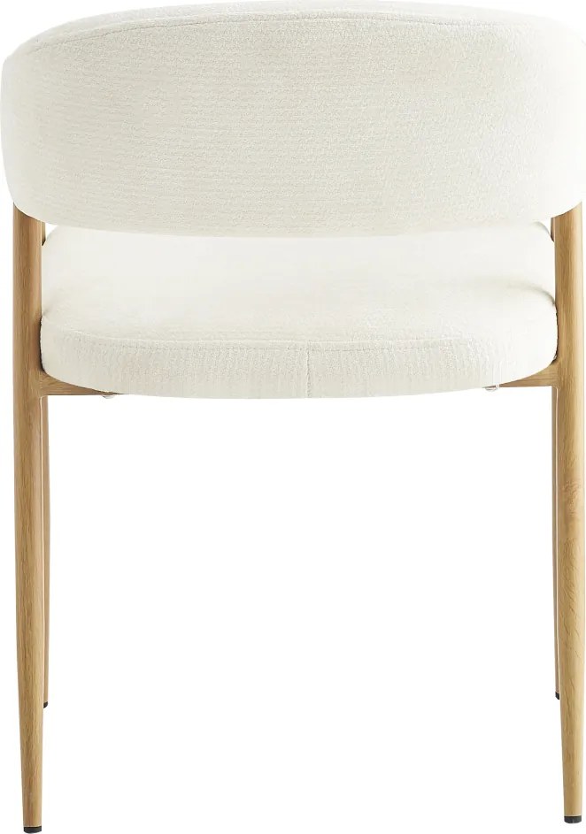 Fotoliu de sufragerie de design, crem/fag, NIZAR TYP 1