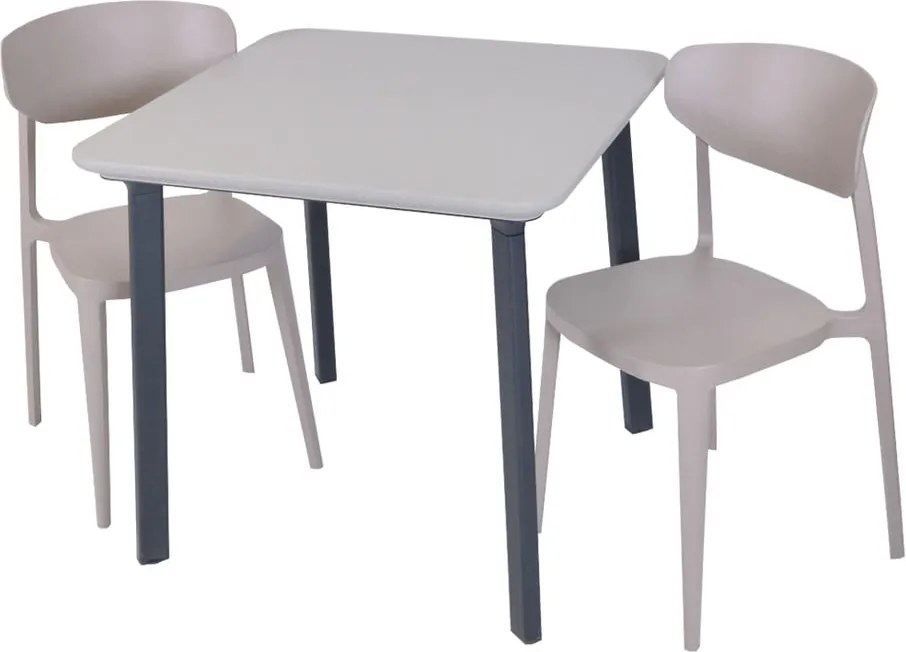 Scaun de grădină maro deschis din plastic Mare – Rojaplast