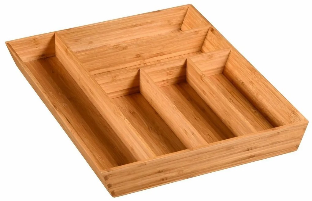Kesper 58087 Servietă din bambus, 6 compartimente,35 x 4 3 x 5 cm