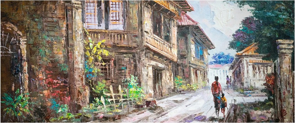 Tablou - Satul filipinez, Asia (120x50 cm)