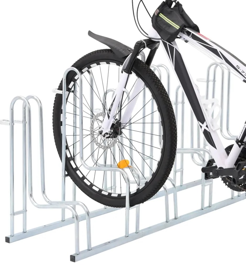Suport pentru 6 biciclete de sine statator, otel galvanizat