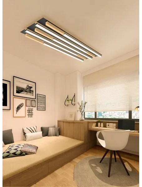 Wofi 9031-506L - Lampă LED plafon PALERMO dimabilă LED/57W/230V lemn