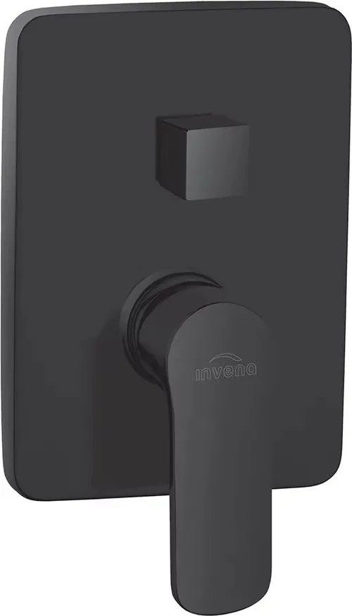 Baterie dus incastrata Invena Siros negru mat 2 functii