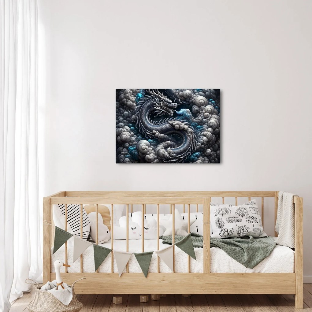 Tablou – Dragon în fum (70x50 cm)