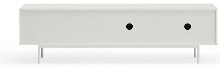 Comodă TV albă/în culoare naturală cu aspect de lemn de stejar 180x52 cm Sierra – Teulat