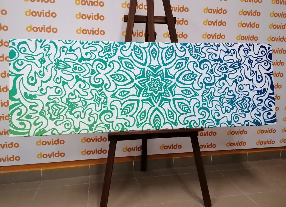 Tablou Mandala albastru-verde
