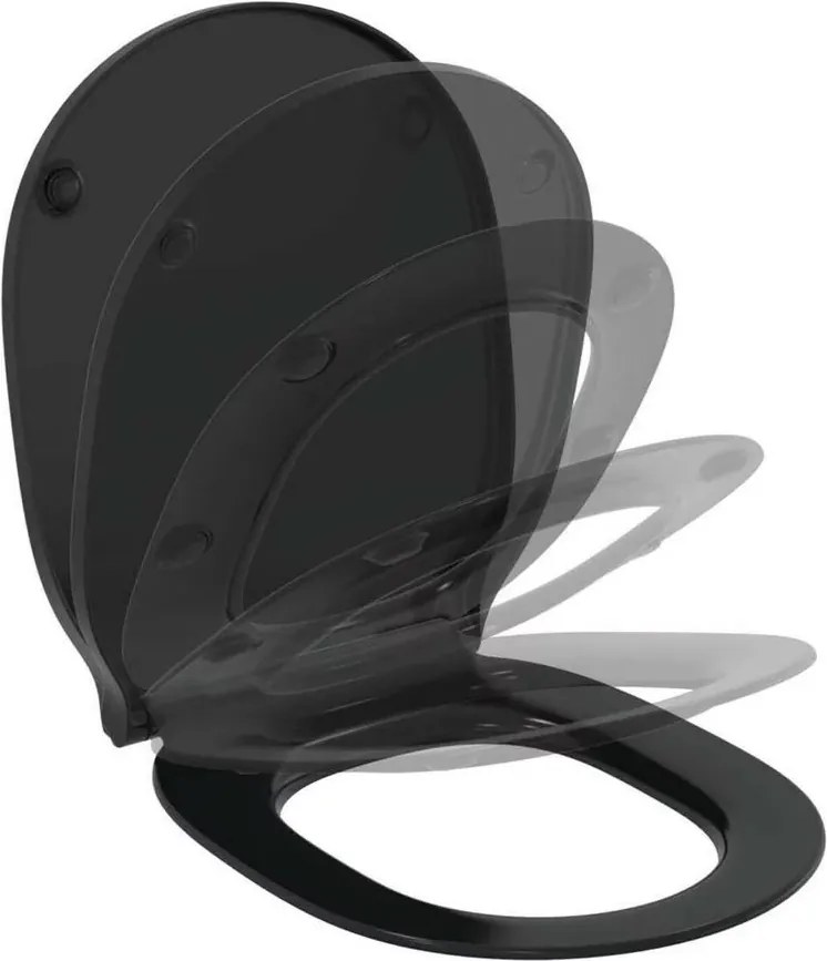 Capac wc slim softclose Ideal Standard Connect Air negru mat
