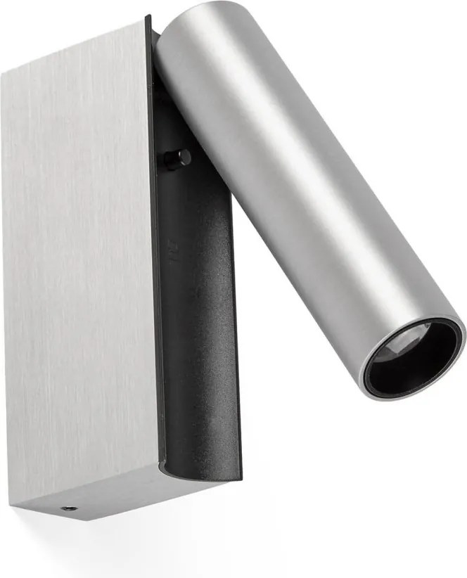 Aplica cu reader LED directionabil stil minimalist CRONOS aluminiu