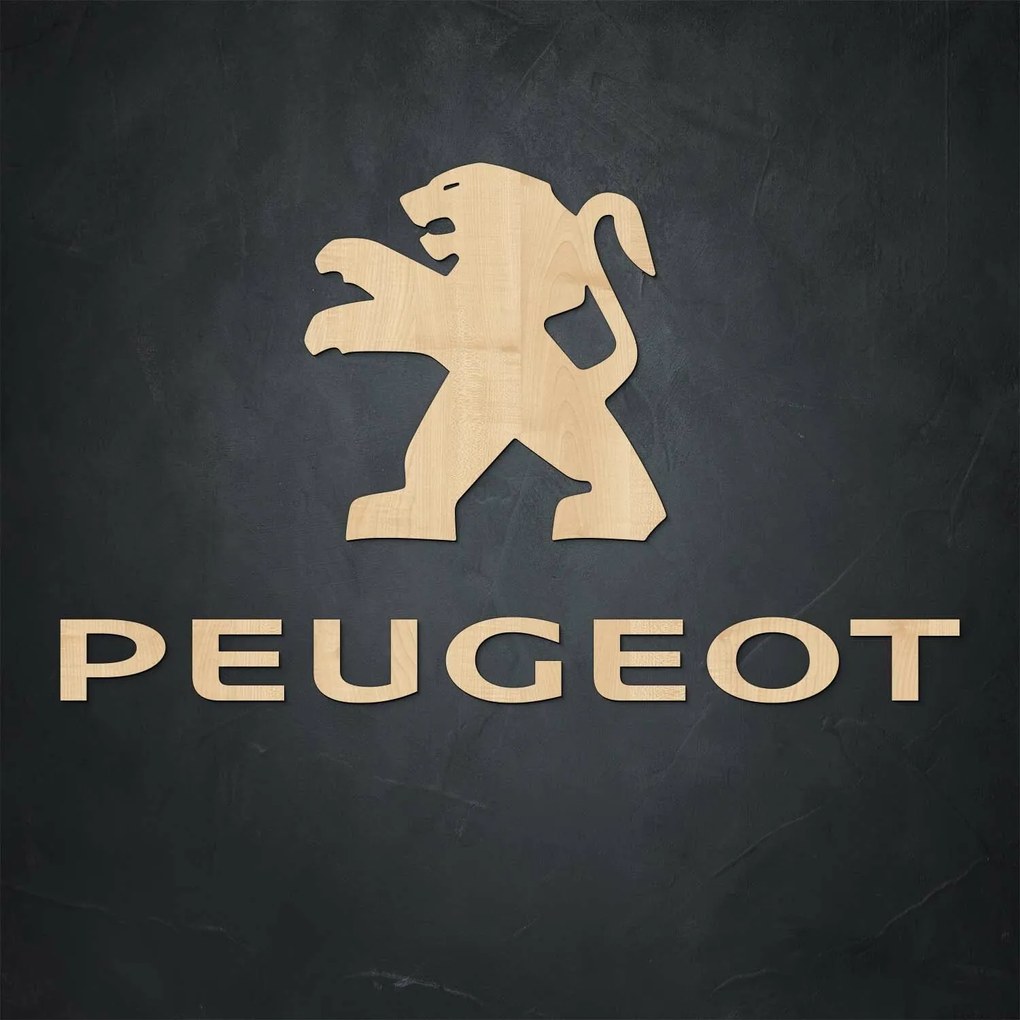 DUBLEZ | Inscripție și siglă din lemn - Peugeot