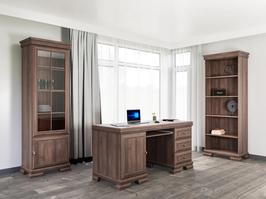 Set de mobilier Parma B121 Samoa King Nuca, Părți separate, Cu masa de birou, Cu componente suplimentare, Sticlă, PAL laminat