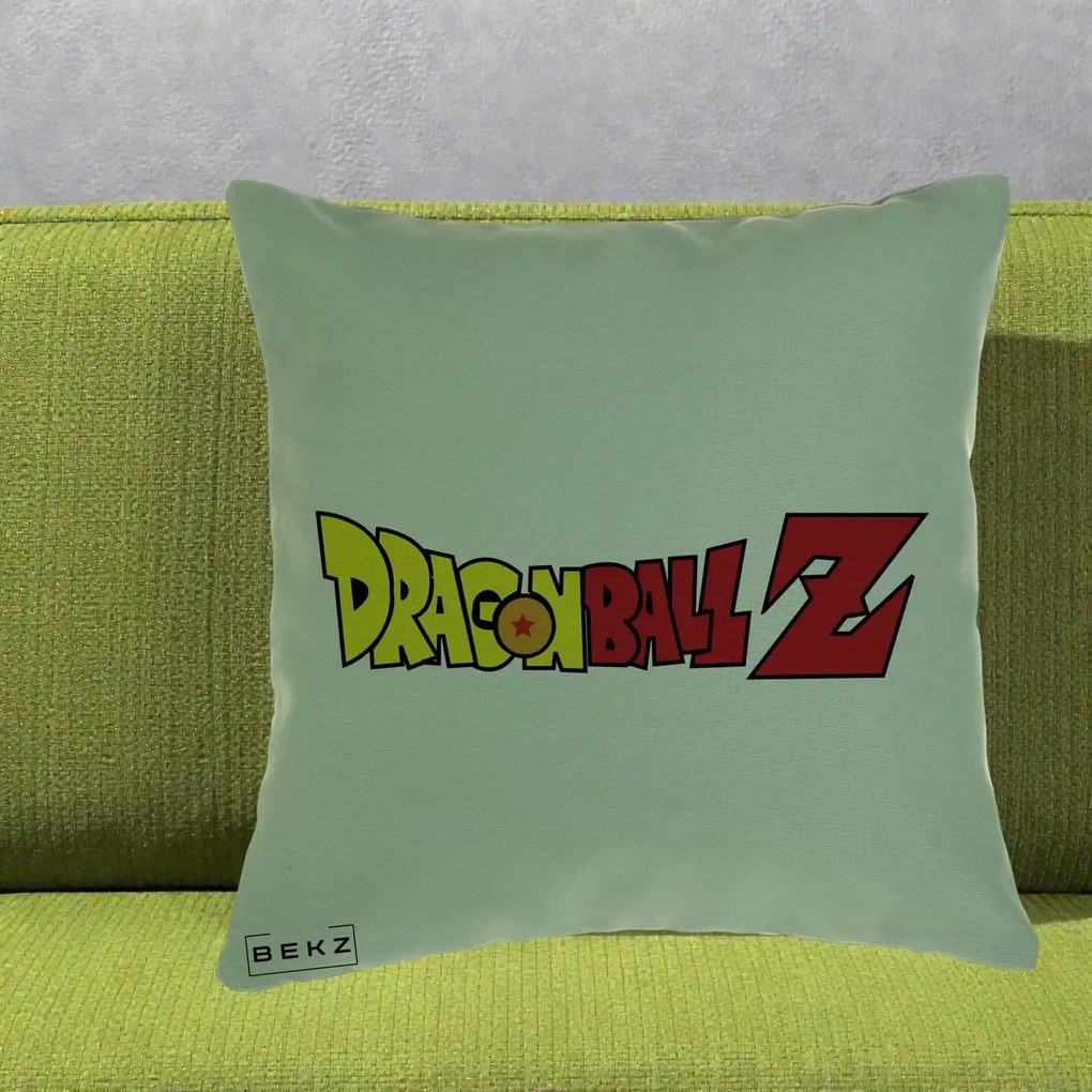 Perna Personalizata Dragon Ball Z Clasic, 40x40 cm, Verde, Husa Detasabila, Perna Inclusa, BEKZ®