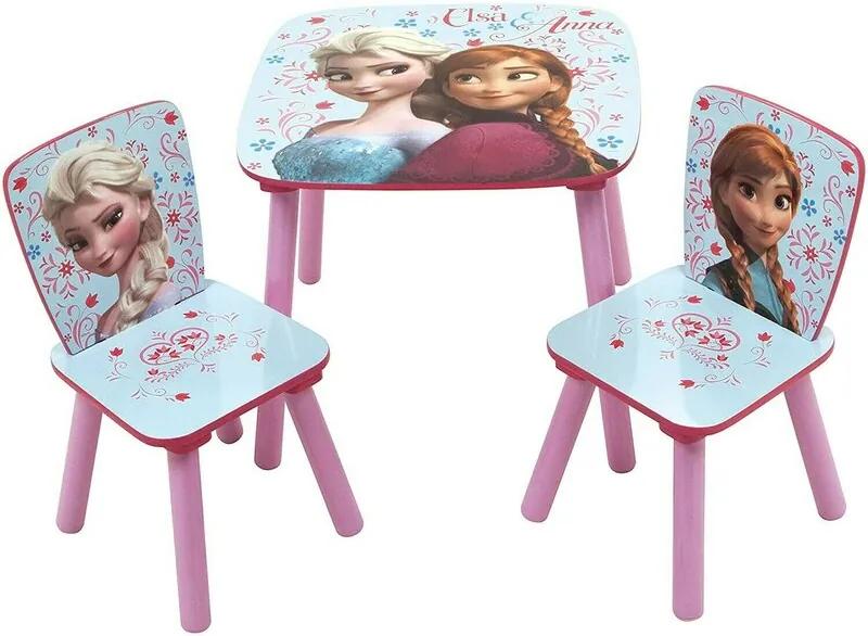 Arditex - Set Masuta cu 2 scaunele Disney Frozen din Lemn, 50x50 cm