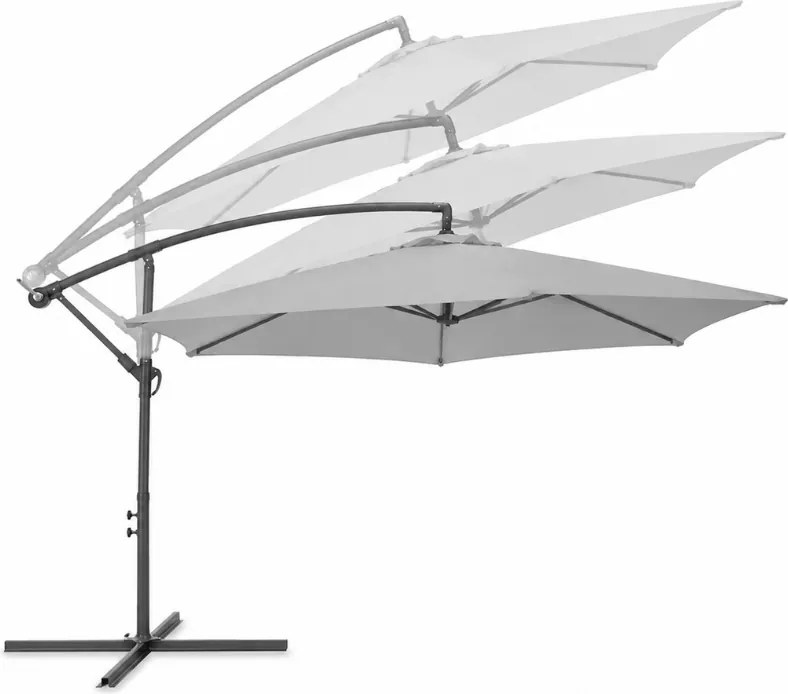 Umbrela de gradina ELVARO ajustabila, crem