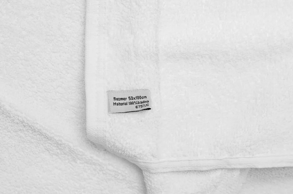 Prosop pentru hoteluri WHITE alb 50x100 cm