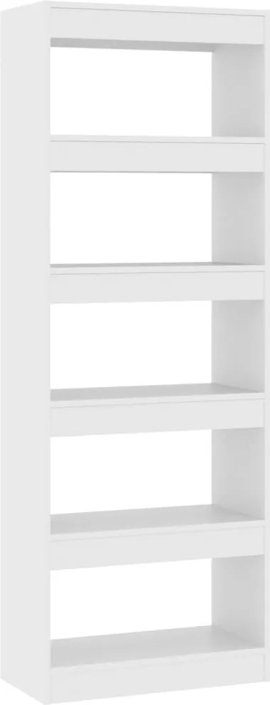 vidaXL Bibliotecă/Separator cameră, alb, 60x30x166 cm, PAL