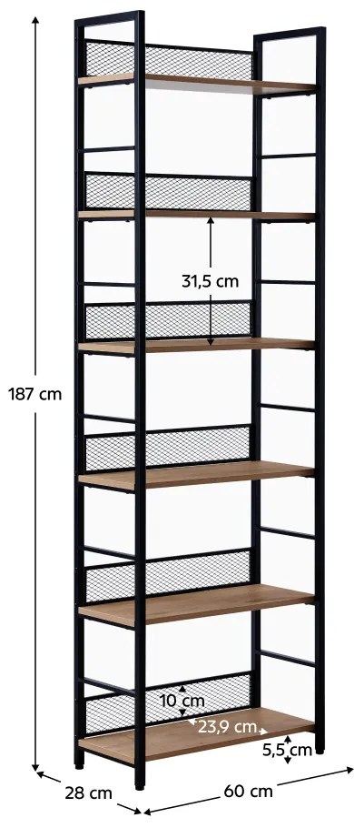 Raft, negru stejar, KELER TIP 3