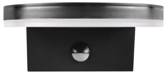 Aplică LED de exterior cu senzor TESA LED/10W/230V IP54 negru