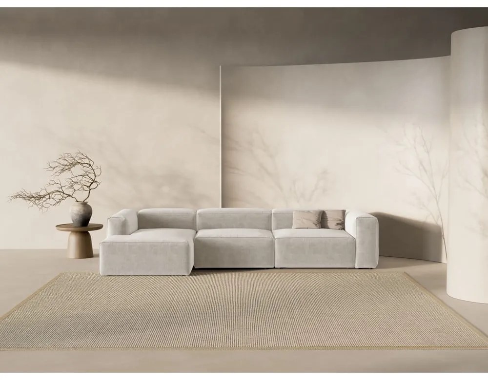 Colțar bej (cu colț pe partea stângă/cu șezlong) Bergamo – Cosmopolitan Design