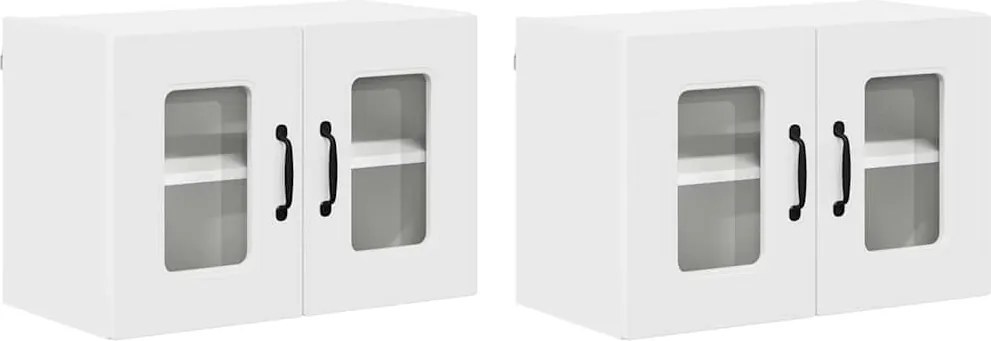 vidaXL Dulap de bucătărie Kalmar 2 pcs Alb 60 x 31 x 40 cm