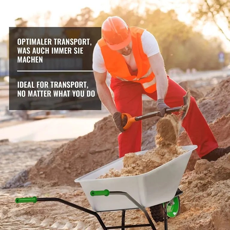 TIMBERTECH Roabă de grădină 140 x 54 x 60 cm, verde, oțel