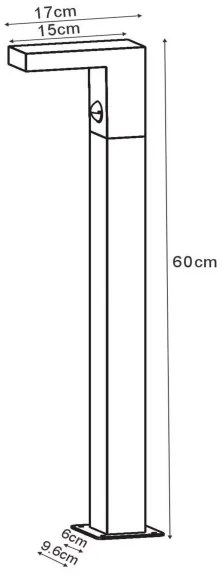 Lucide 28851/61/30 - LED lampa exterior cu senzor TEXAS-IR LED/6W/230V IP54