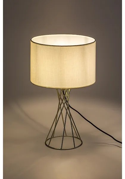 Rabalux 74081 - Lampă de masă NIVRA 1xE27/40W/230V auriu/alb