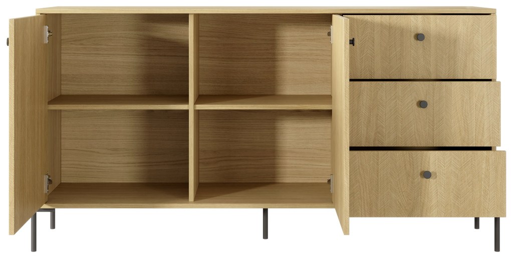 Comodă Scandia 2D3S (Stejar scandi + jedlička scandi). 1071386