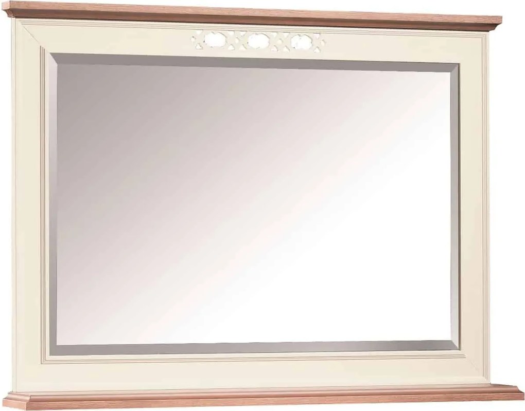 Oglindă lemn masiv crem Provence 96x70cm -Natur
