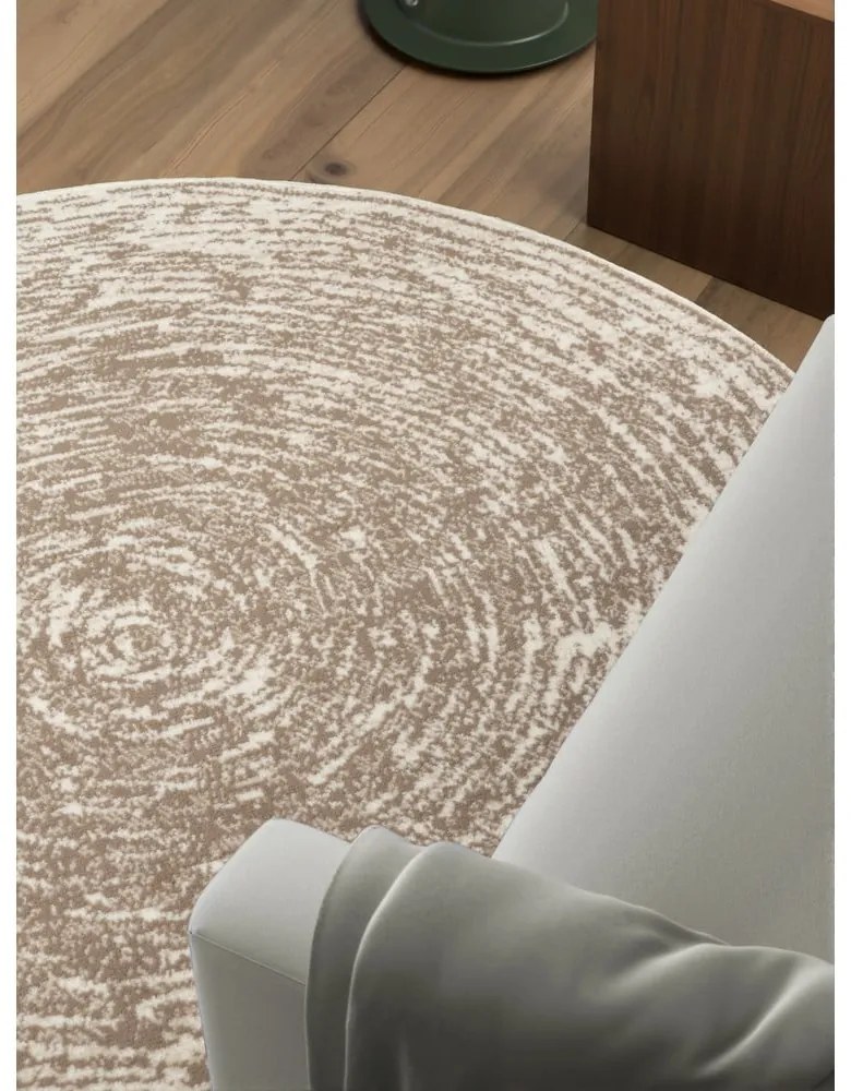Covor bej-crem rotund ø 120 cm Gloria Cavallo – Hanse Home