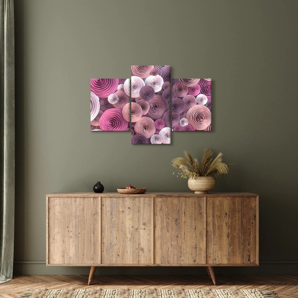 Tablou abstract a florii de trandafir (90x60 cm)