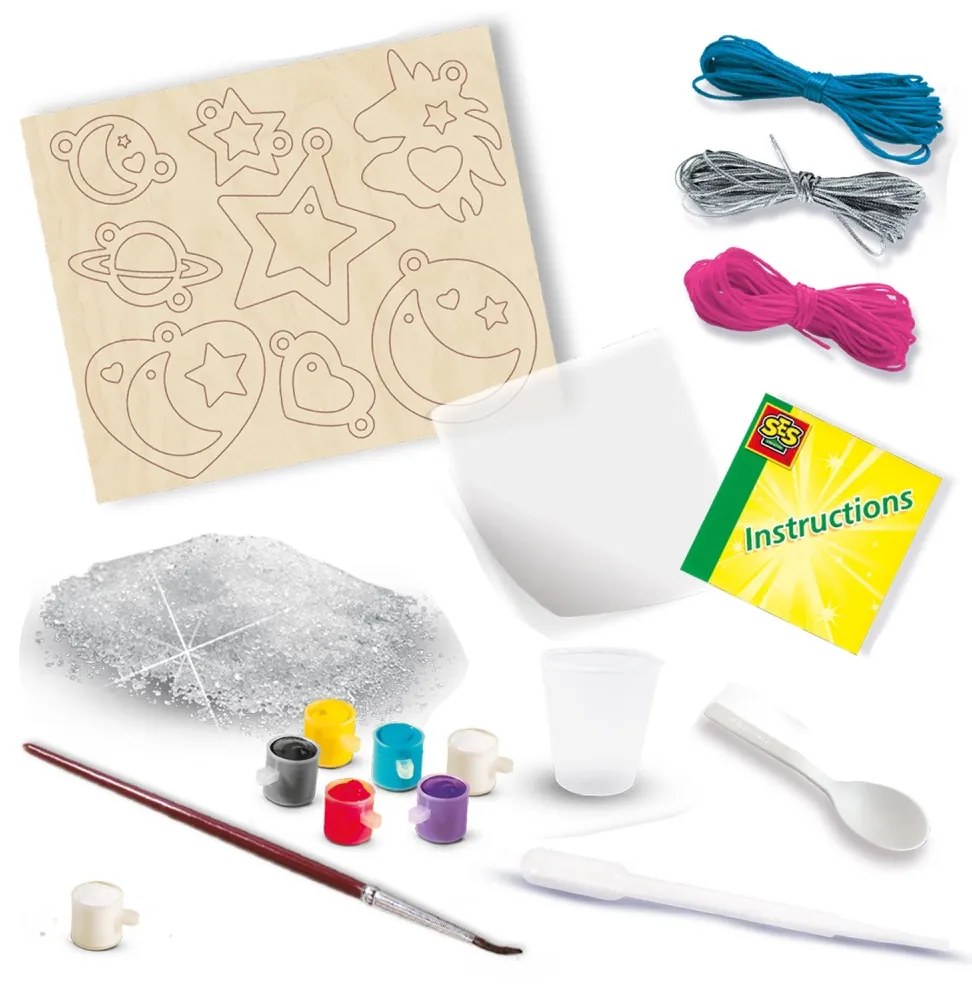 Set creativ copii - Bijuterii cu cristale cu tematica galaxie