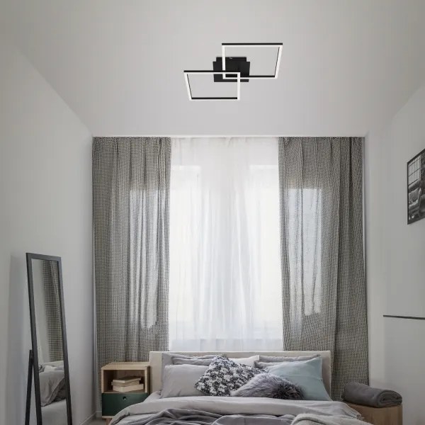 Plafonieră LED dimabilă FRAME 2xLED/11W/230V negru Briloner 3210-015