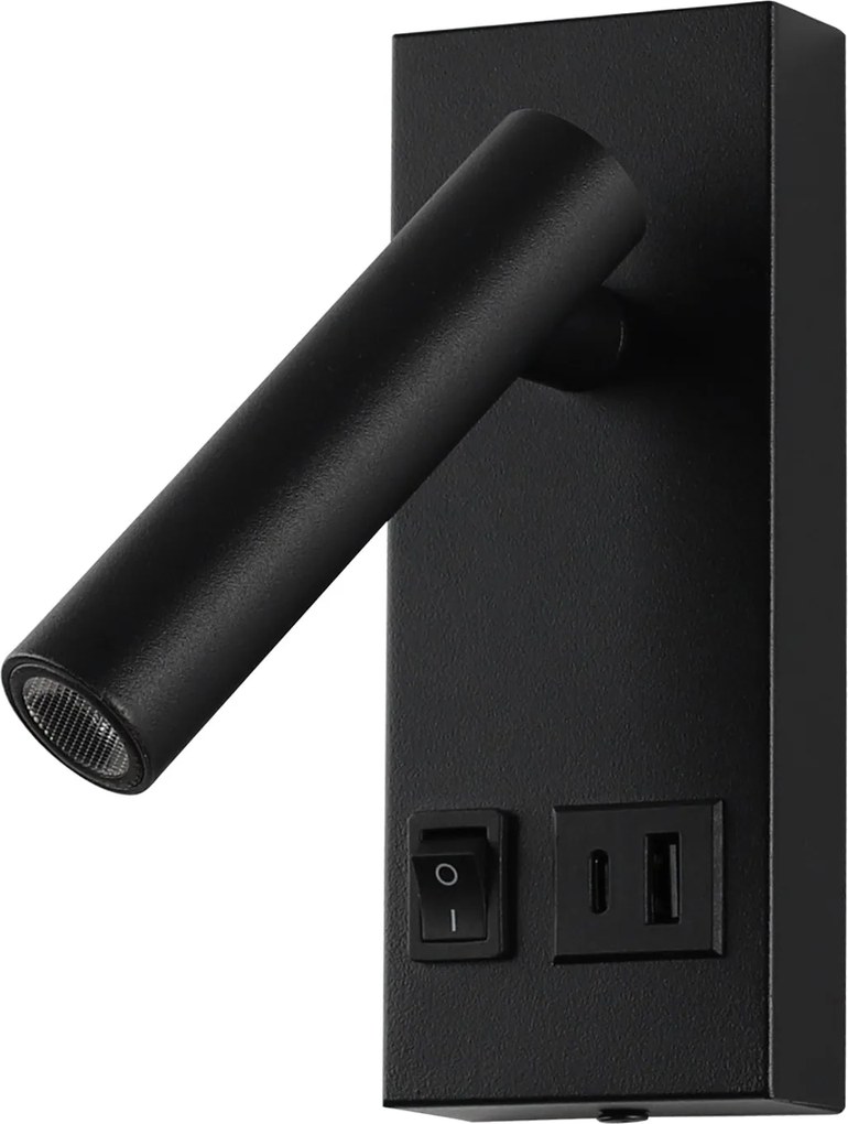 Aplica LED Klausen Smarty B 2W 3000K Negru 14.5x15x6 cm Design Modern Minimalist Iluminat Accent Interior Durabila Eficienta Energetica Calitate