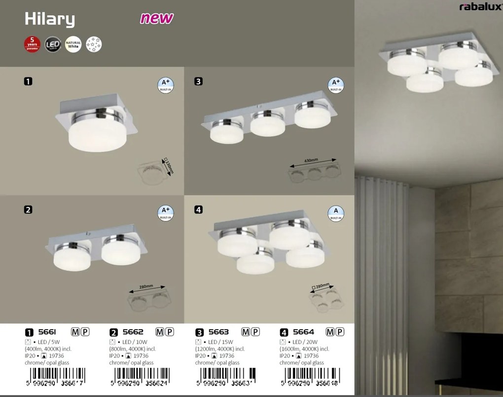 Mini Plafoniera LED design minimalist Hilary 5661 RX