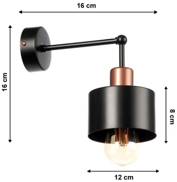 Aplică perete BODO 1xE27/60W/230V