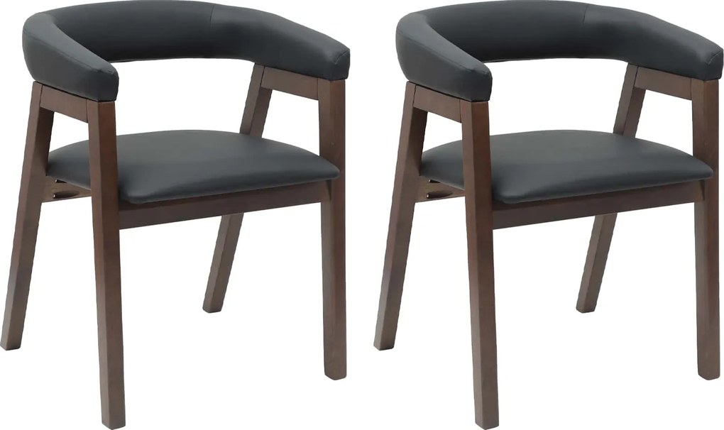 vidaXL Scaune de dining 2 pcs Maro deschis 54 x 57 x 73 cm