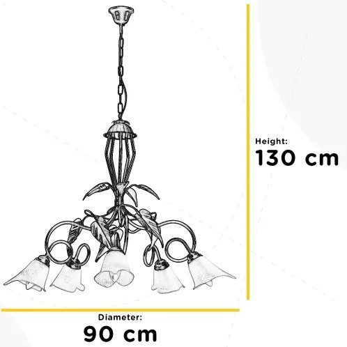 Lustră pe lanț MIRANDA 5xE14/6W/230V ONLI
