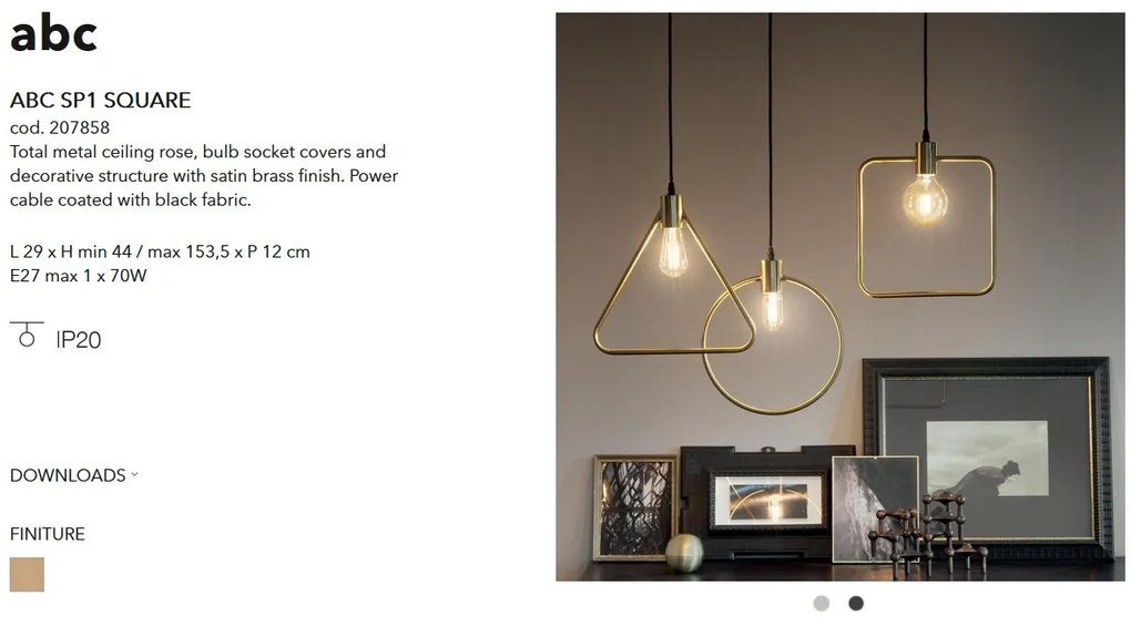 Pendul design modern minimalist ABC SP1 SQUARE 207858