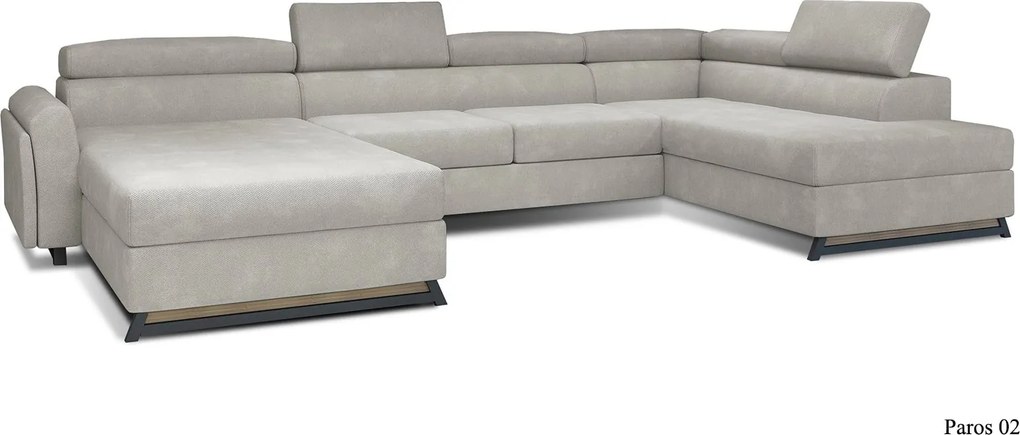 Colțar lemn masiv Formă U Extensibil Joy 370x190cm Personalizabil