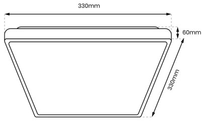 Plafonieră LED pentru baie DABAR LED/17W/230V 4000K 33x33 cm IP44