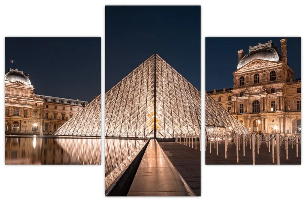 Tablou - Louvre noaptea (90x60 cm)