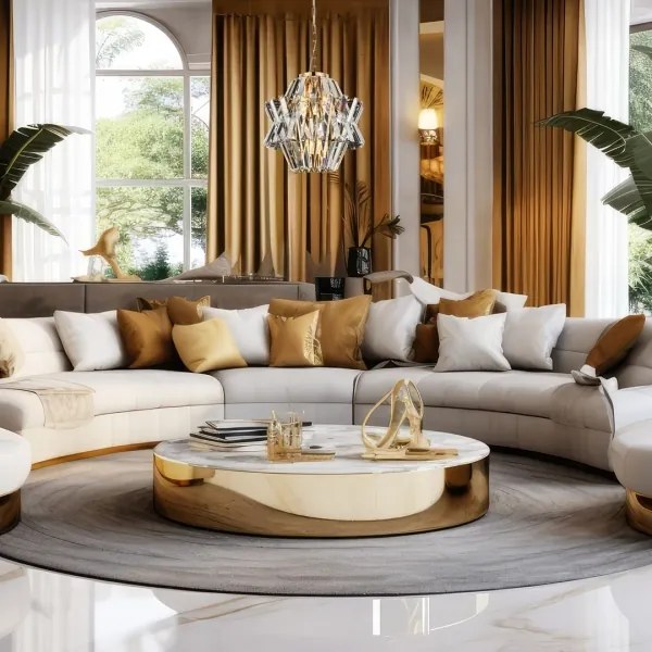 Lustră de cristal pe lanț CROWN 4xE14/40W/230V auriu