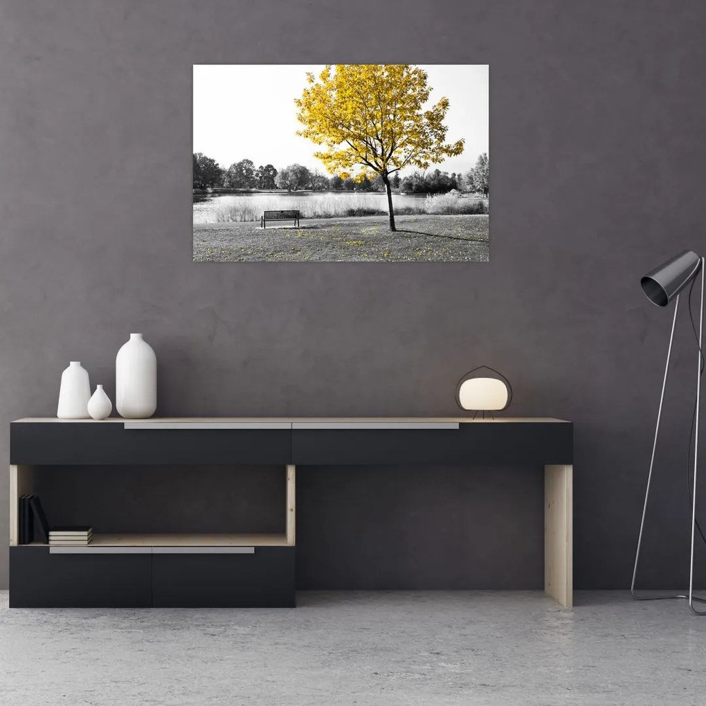 Tablou - relaxare în parc (90x60 cm)