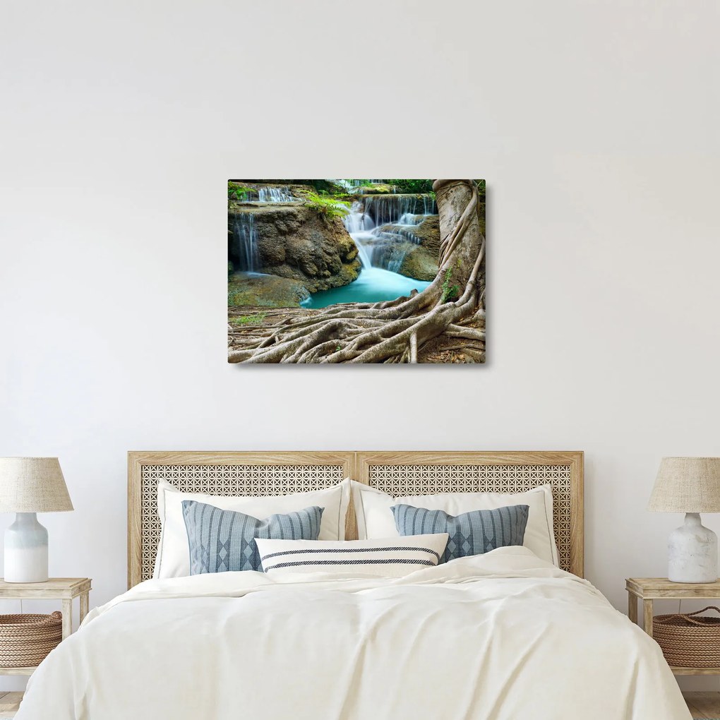Tablou - Râu cu cascade (70x50 cm)