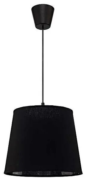 Lustră pe cablu Duolla SOLO 1xE27/40W/230V d. 24 cm negru