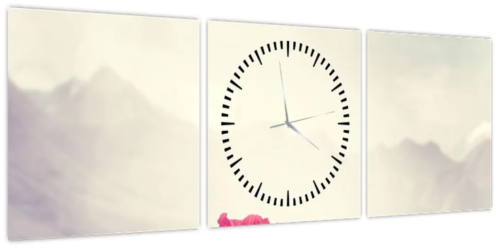 Tablou - Maci (cu ceas) (90x30 cm)